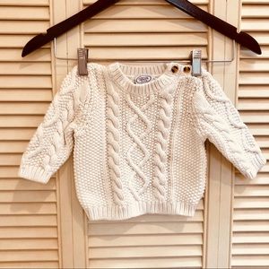 Talbots cream/white cable sweater